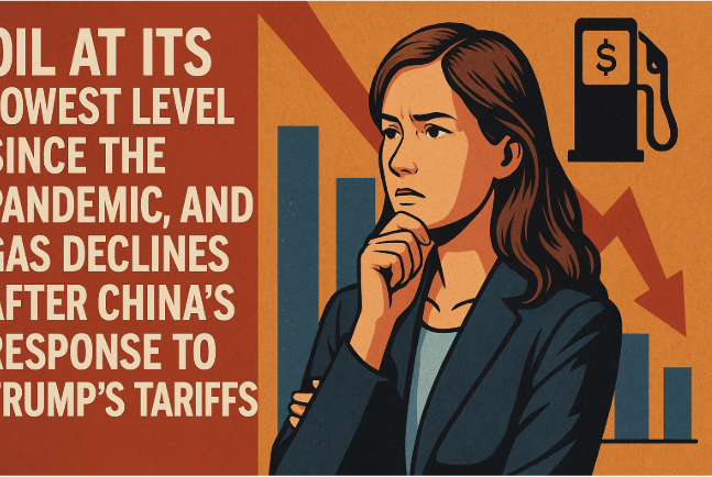 النفط عند أدنى مستوى له منذ الجائحة، وانخفاض أسعار الغاز بعد رد الصين على رسوم ترامب الجمركية